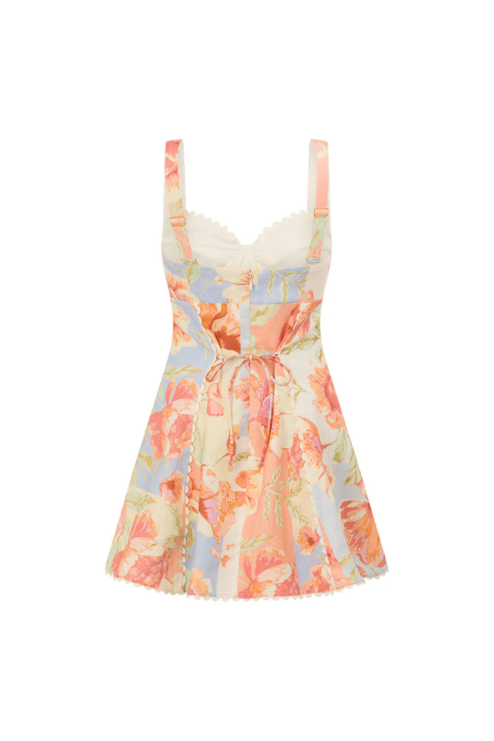 Pink Verano Print Sweetheart Mini Stelle Dress | Sabo Skirt US