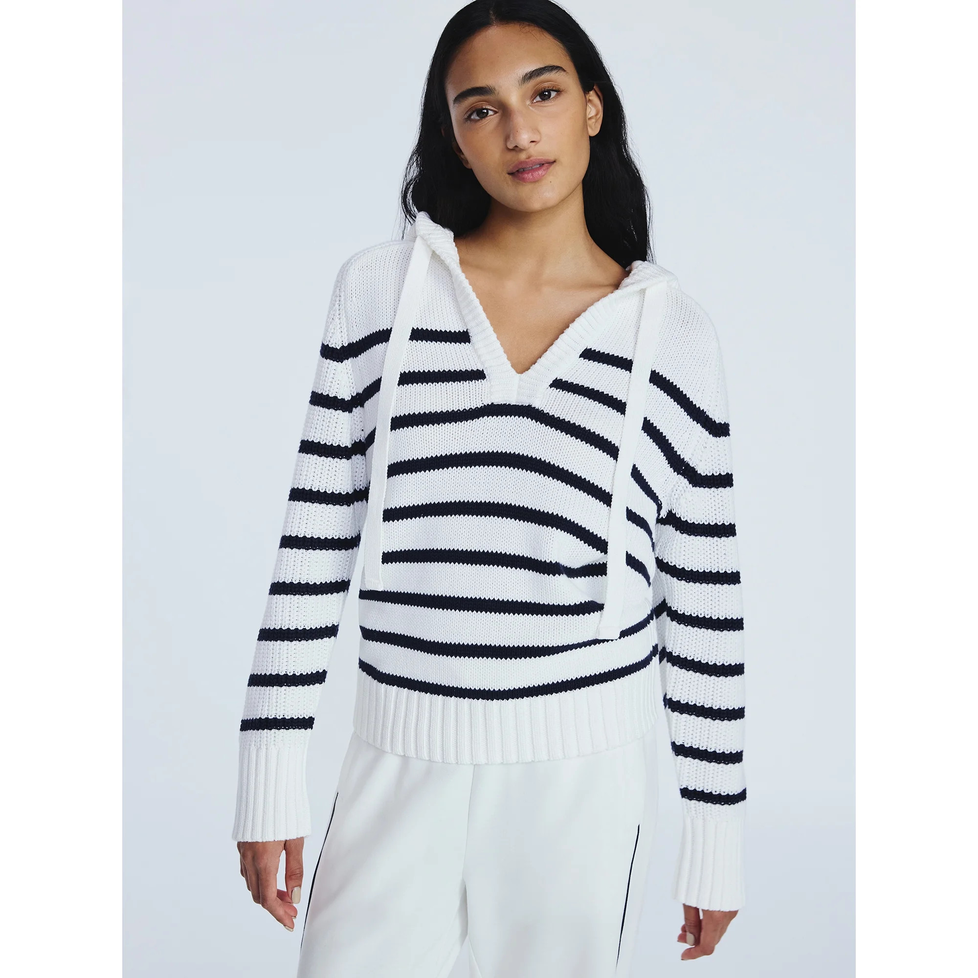 Free Assembly Women's Cotton Hoodie Sweater with Long Sleeves, Sizes XS-XXL | Walmart (US)