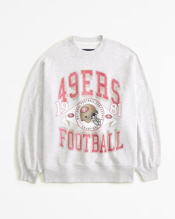 San Francisco 49ers Graphic Oversized Sunday Crew | Abercrombie & Fitch (US)