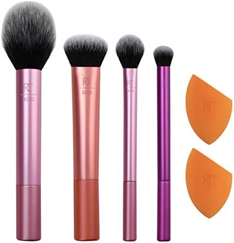 Makeup Brush Set with 2 Sponge Blenders, Multiuse Brushes, For Eyeshadow, Foundation, Blush, High... | Amazon (US)