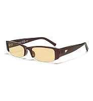 VANLINKER Retro Rectangle Sunglasses for Women 90s Y2K Half Frame Shades Trendy Slim Narrow Fashi... | Amazon (US)