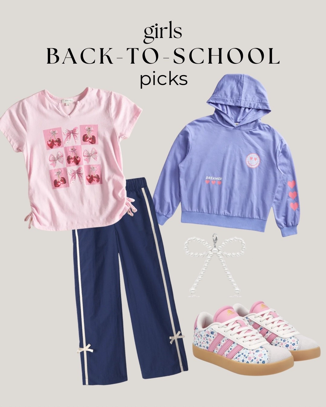 Girls’ back-to-school picks that are way too cute 💕📚🎀 From the bow-detail pants and cherry tee to the floral sneakers + cozy hoodie, these are the kind of pieces that make getting dressed for school a little more fun.

Linked all of these cute back-to-school finds on LTK ✨

#LTKKids #LTKBackToSchool #GirlsOutfits #BackToSchoolStyle #KidsFashion #GirlsFashion #BackToSchoolOutfits

#LTKmomlife #LTKKids #LTKSaleAlert