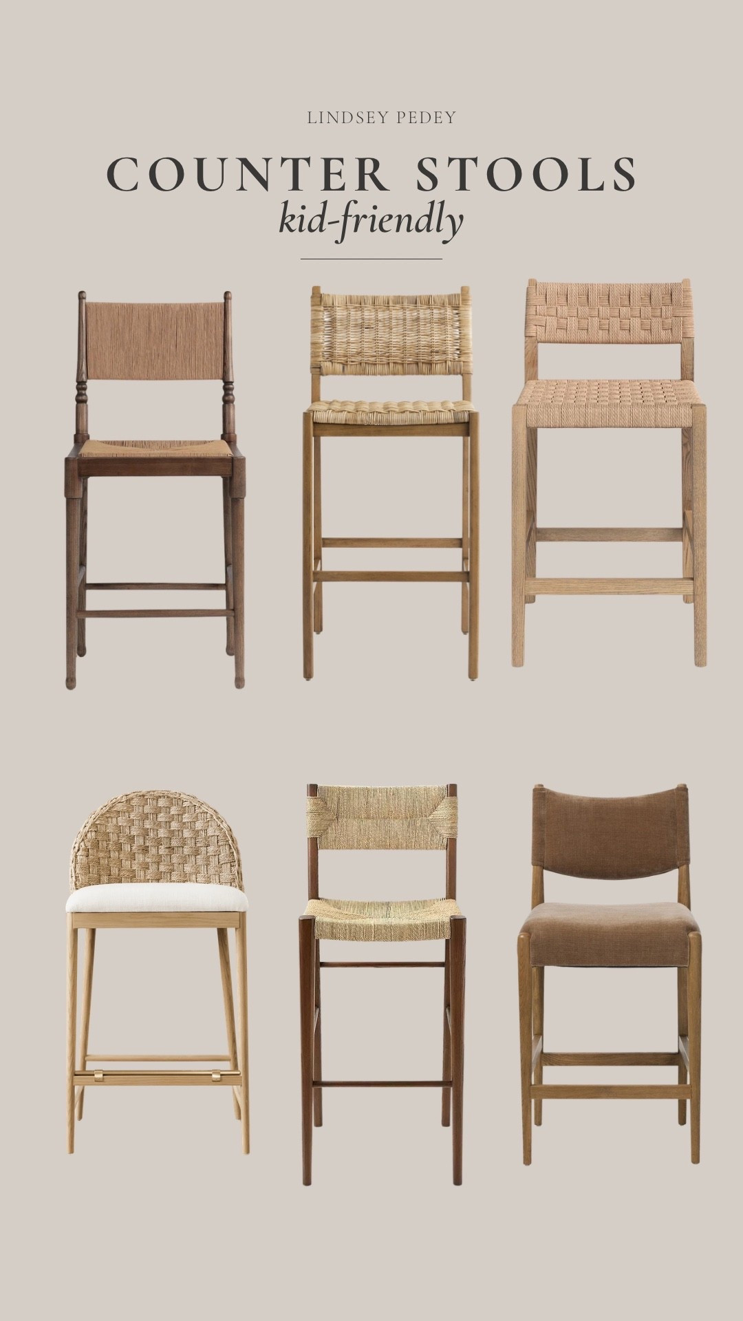 Kid-friendly counter stools!