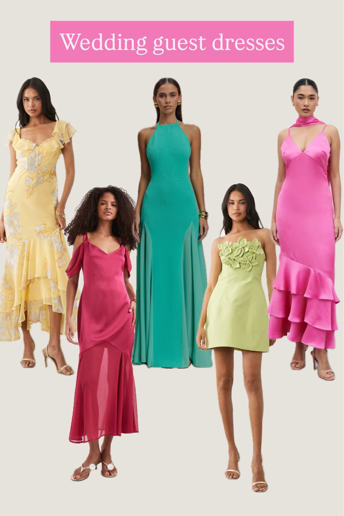 5 wedding guest dresses 

#LTKsummer #LTKwedding #LTKuk