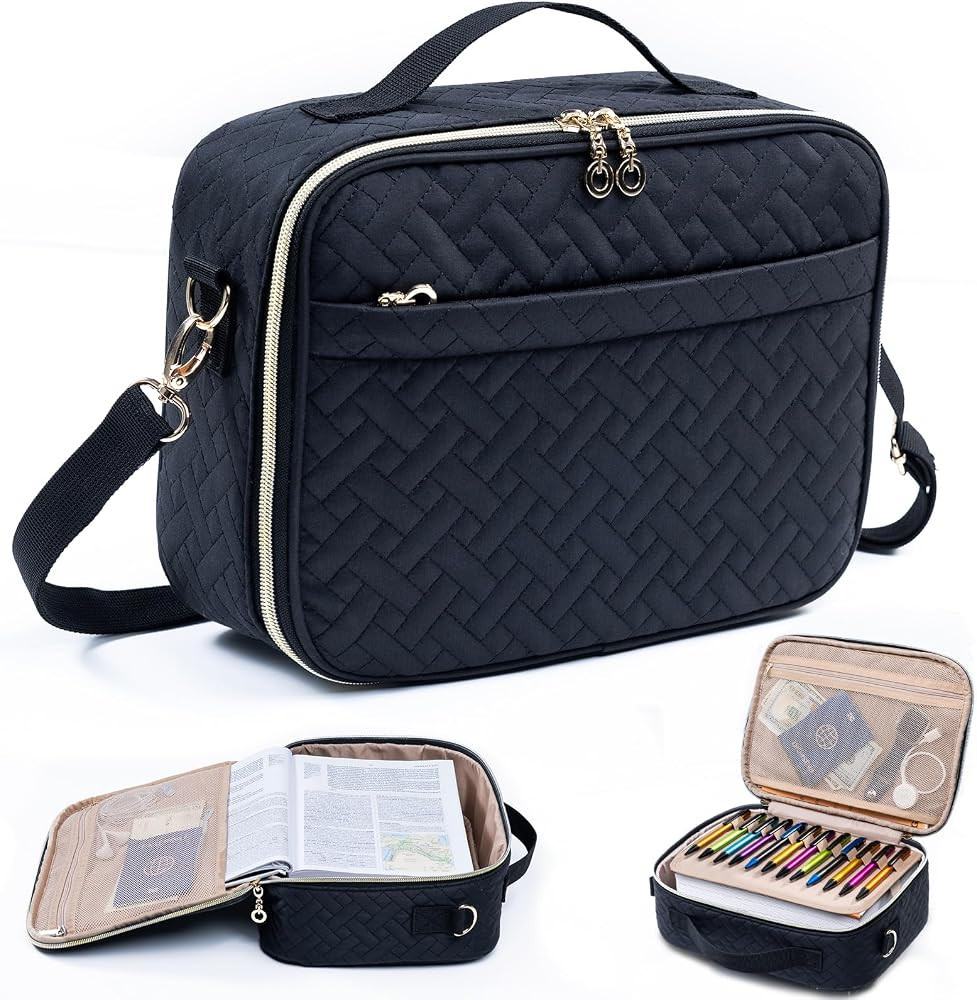 Stylish Bible Cover - Large Bible Bag with Handles - Women's Bible Gift - Book Protector | Amazon (US)