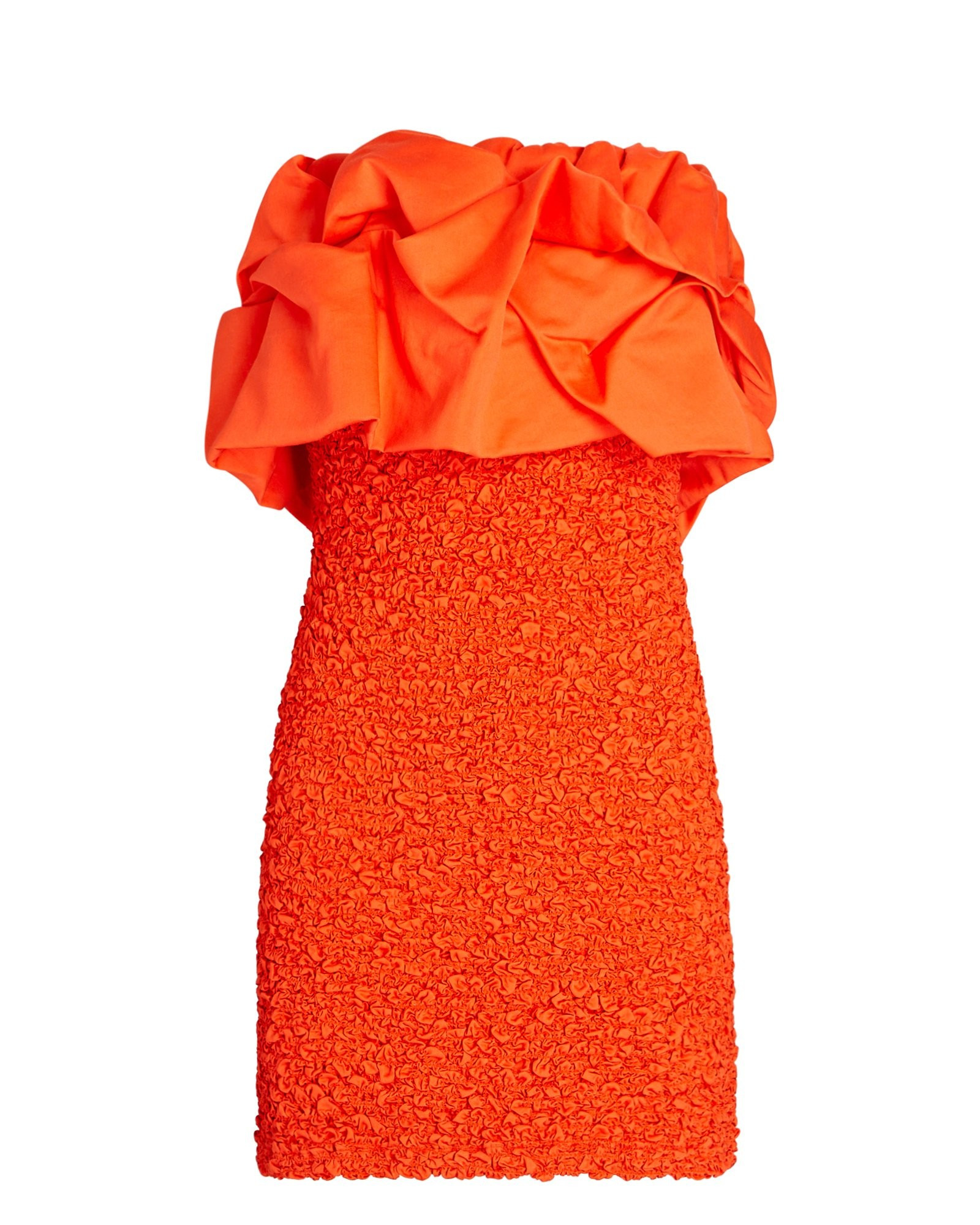 Mara Hoffman Kenza Ruffled Organic Cotton Mini Dress, Orange M | INTERMIX