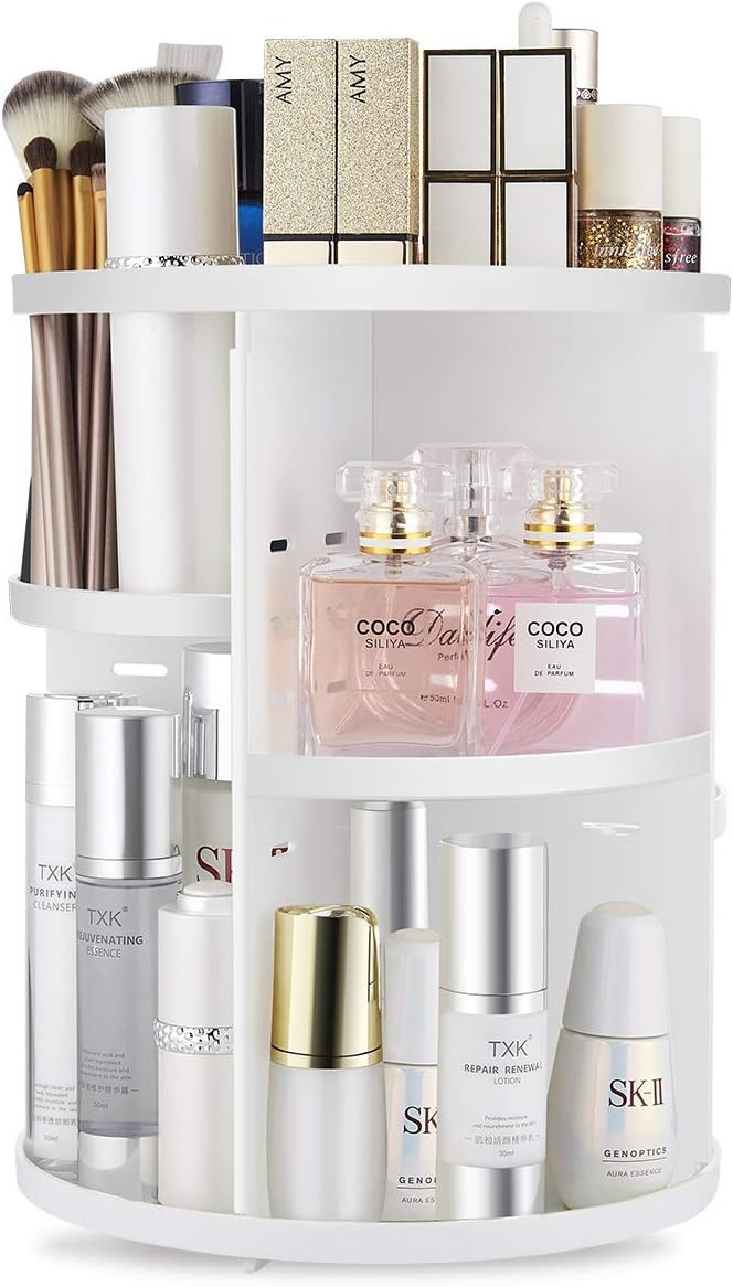 seinlife 360 Rotating Makeup Organizer,DIY Adjustable Spinning Holder,Foldable Cosmetic Storage D... | Amazon (US)