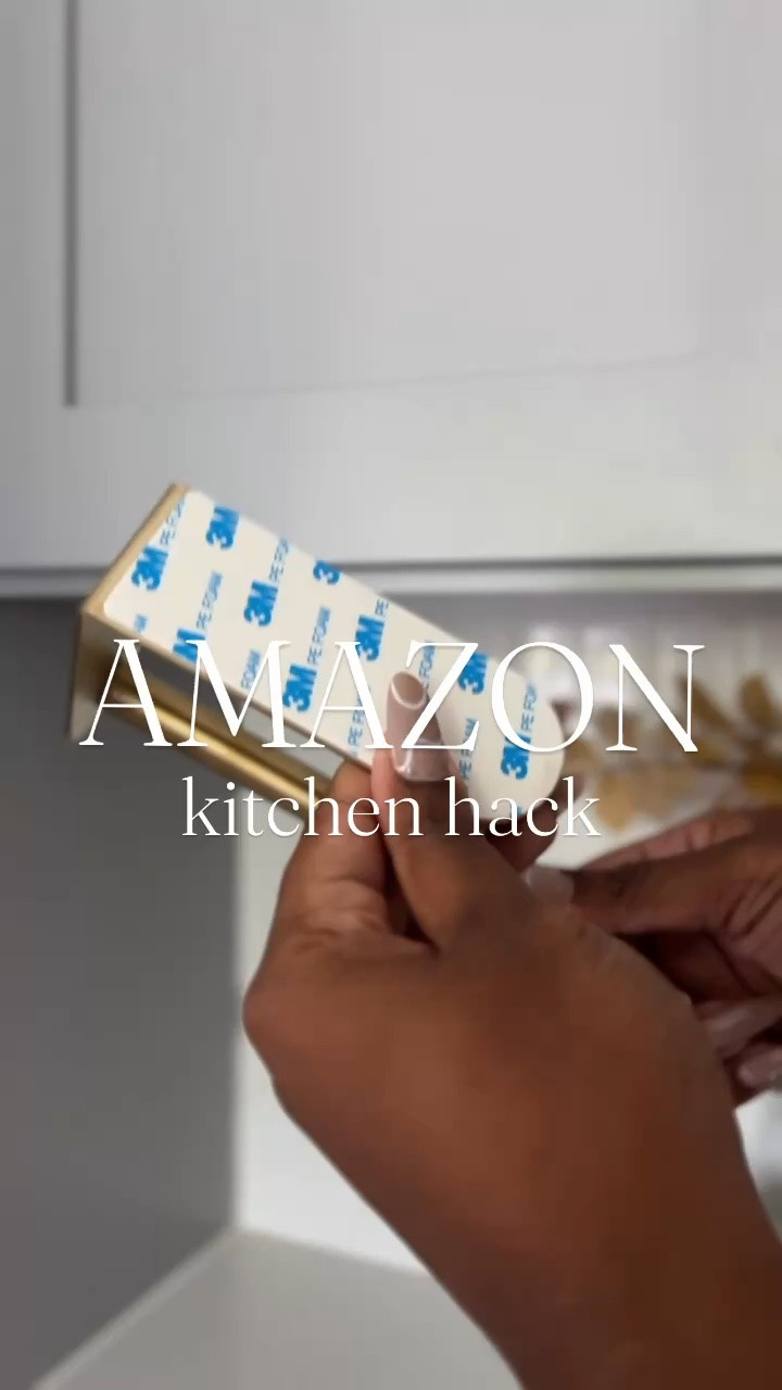 Amazon kitchen hack for paper towel holder!