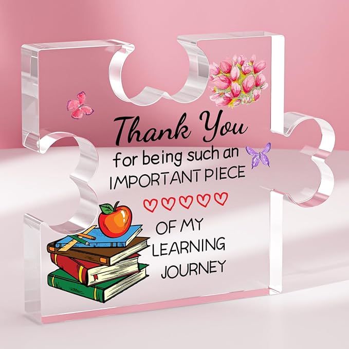 Funnli Teacher Gifts, Teacher Appreciation Gifts Acrylic Puzzle Plaque, Teacher Gifts for Women D... | Amazon (US)