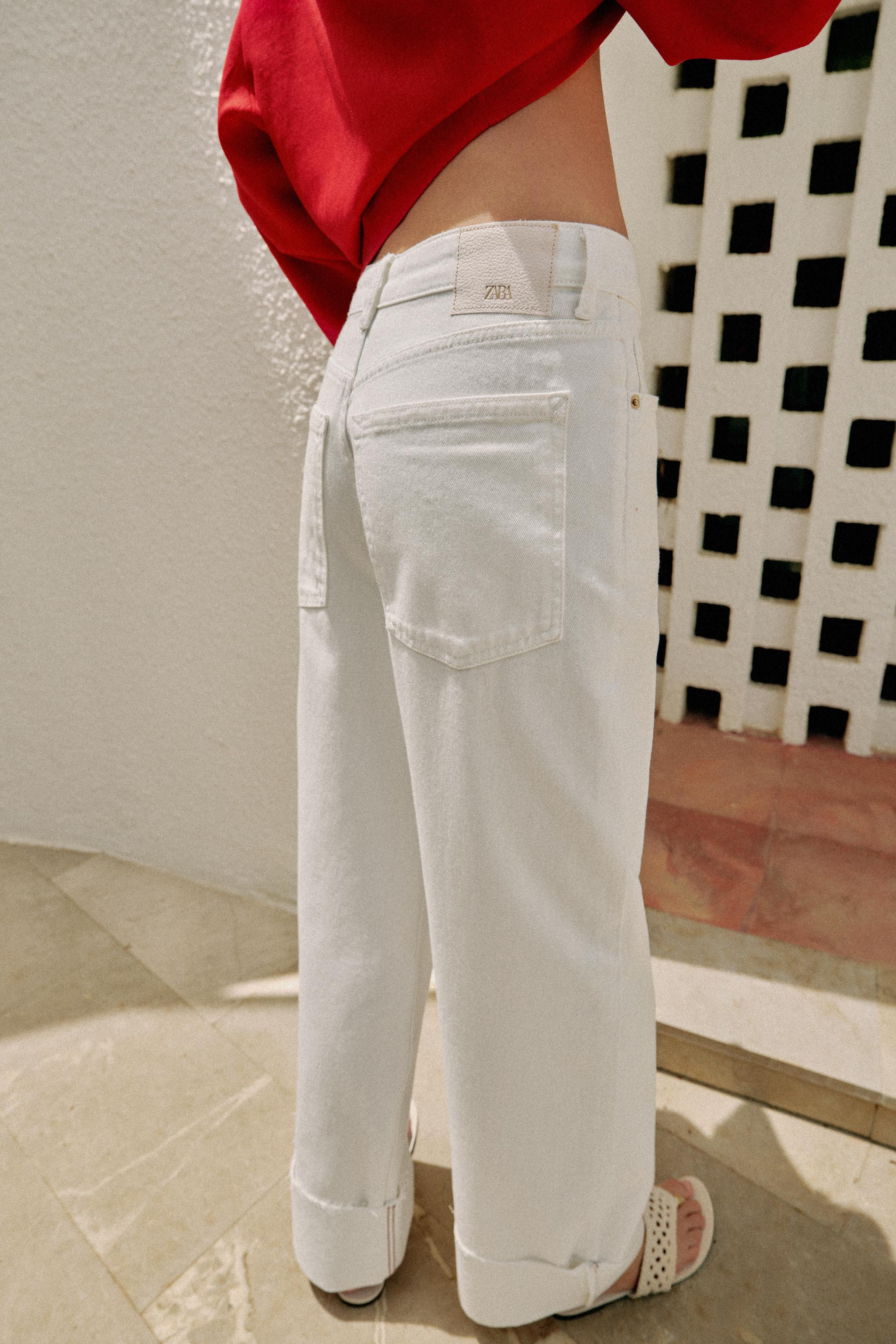 Z1975 MID-RISE BARREL JEANS WITH CUFF | Zara US