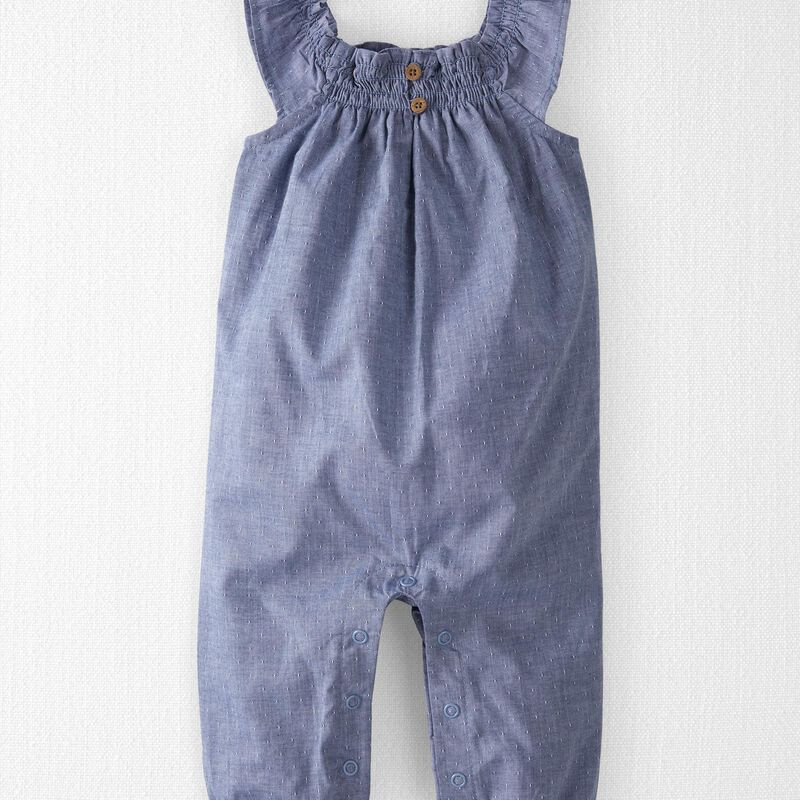 Organic Cotton Smocked Jumpsuit | Carter's