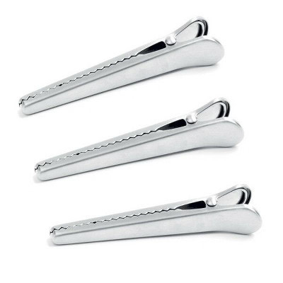 Norpro 3pc Stainless Steel Ultimate Jaw Clips - 4.5" Metal Squeeze Chip Bag Clip  1 Set | Target