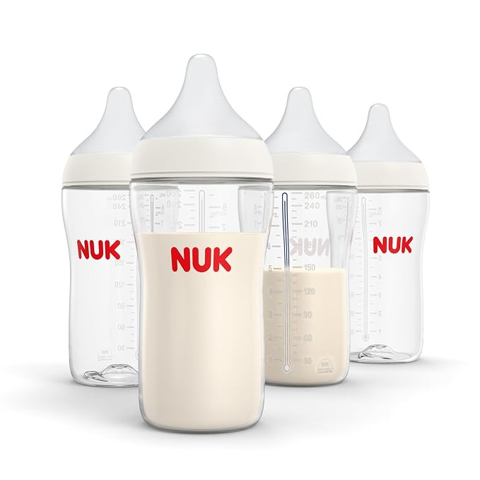 NUK Perfect Match Natural + Anti-Colic Bottle, 8 oz, 4 Pack | Amazon (US)