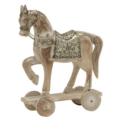Wood Metal Horse Figurine | Wayfair North America