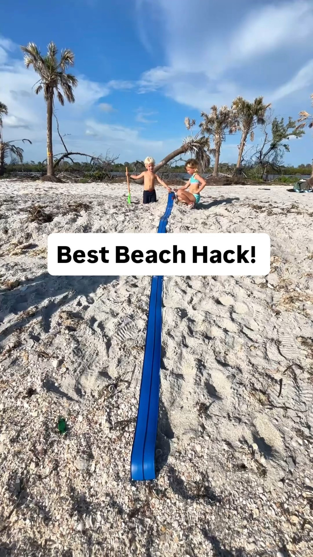 Beach days and park days with kids = all about the hacks. ☀️ 

Our son gets antsy after a bit, but this portable Hot Wheels® track? Total game-changer. 🚗💨 

Keeps him entertained for hours! And, it’s STEM in that he has to figure out how to build the best track using raw materials nearby.👏

