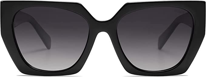 Amazon.com: SOJOS Retro Polarized Oversized Sunglasses Womens Big Square Vintage Designer Sunnies... | Amazon (US)