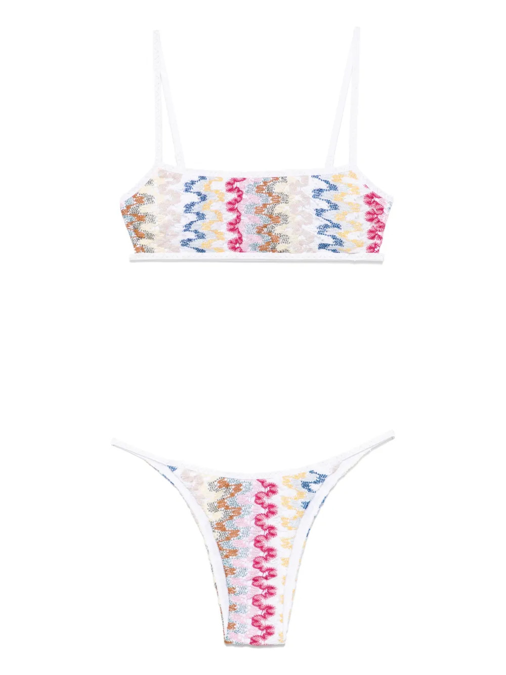 Missoni zigzag-woven Bikini  | White | FARFETCH | Farfetch Global