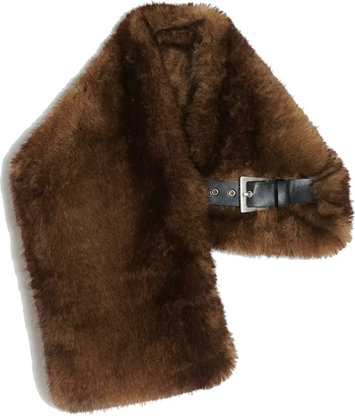 Rowen Pluche™ Faux Fur Scarf with Belt Closure | Nordstrom