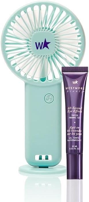 Westmore Beauty 60 Second Effects Tinted Firming Gel & Star Handheld Fan - Under Eye Cream For Puffiness And Bags Under Eyes - 10 mL Light to Medium - 0.33 Fl Oz | Amazon (US)