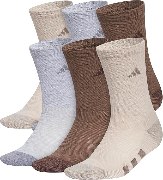 adidas Kids Athletic Cushioned 6-Pack Crew (Little Kid/Big Kid/Adult) | Amazon (US)
