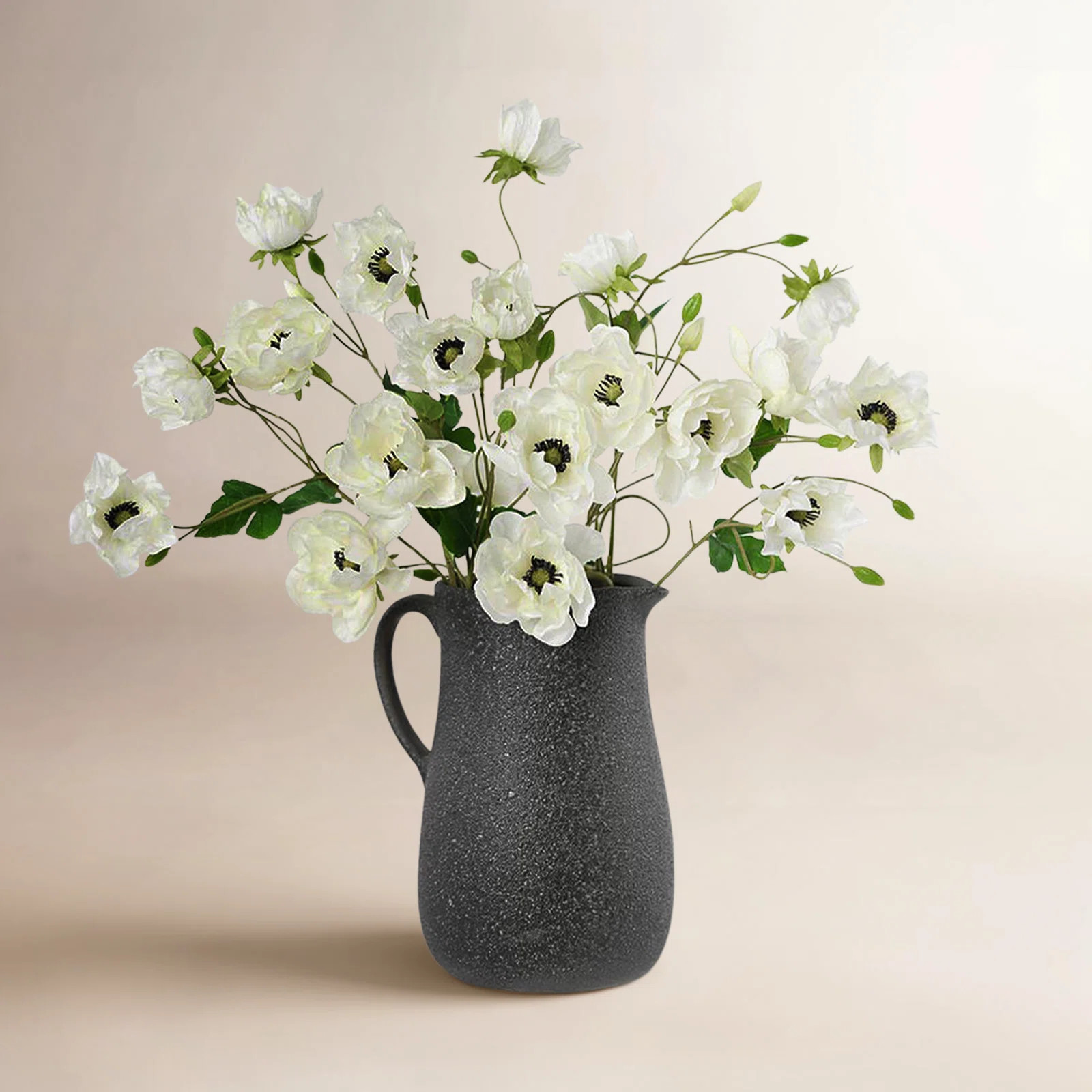 Creamy White Decorative Artificial Anemone cathayensis | Joss & Main