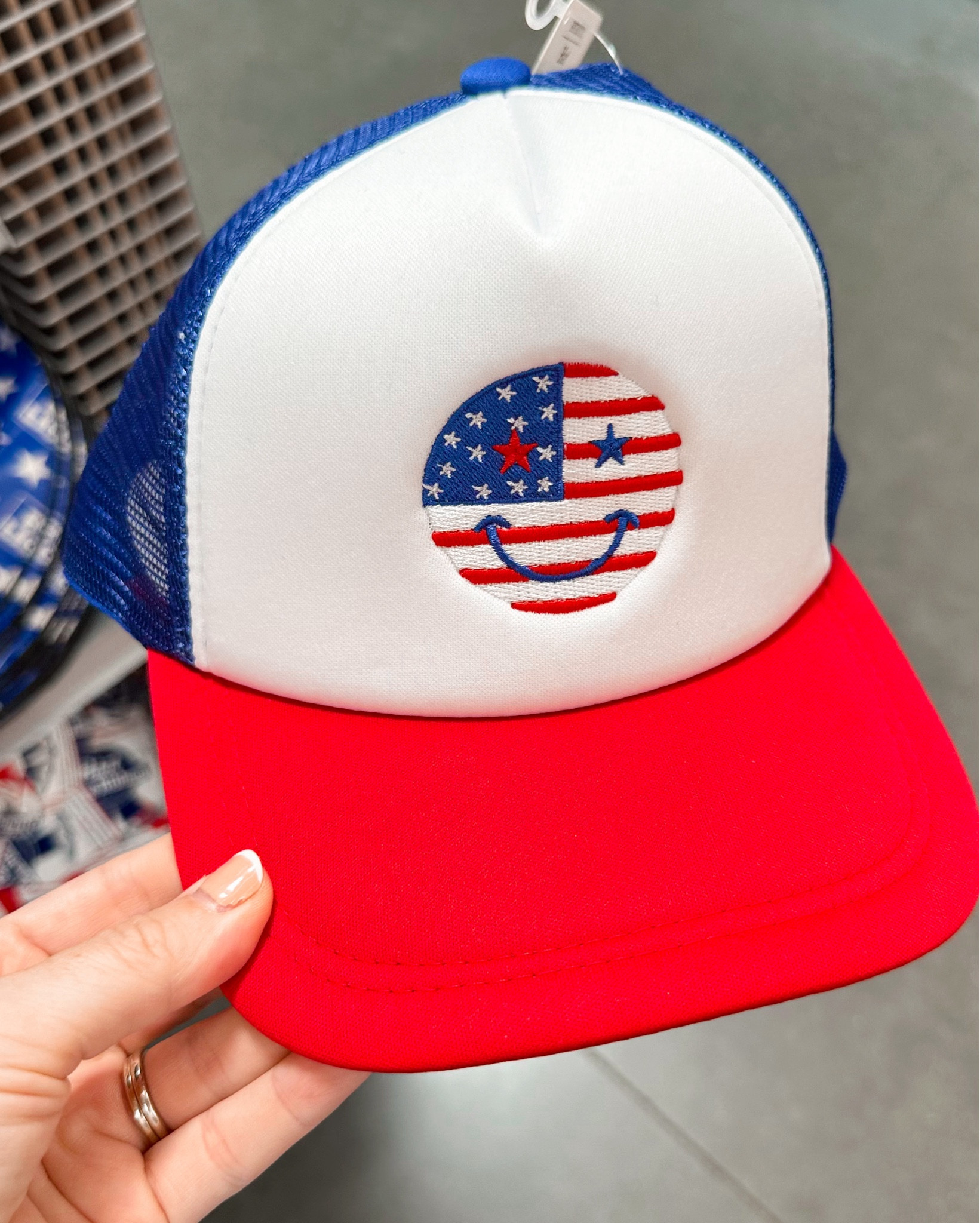 Loving these seven dollar Americana hats from Walmart! So cute for the Fourth of July!