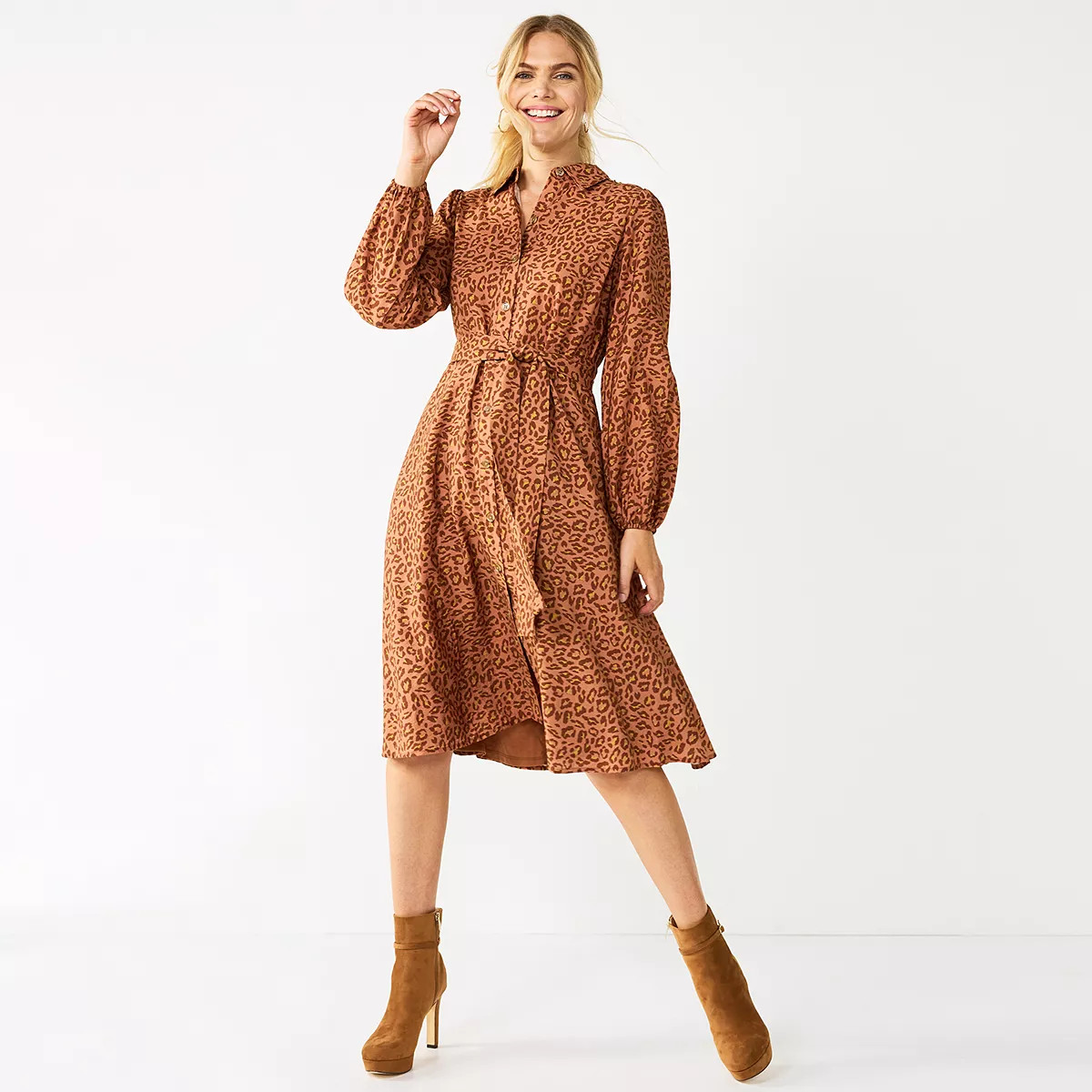 Women's Nine West Midi Shirt Dress | Kohl's