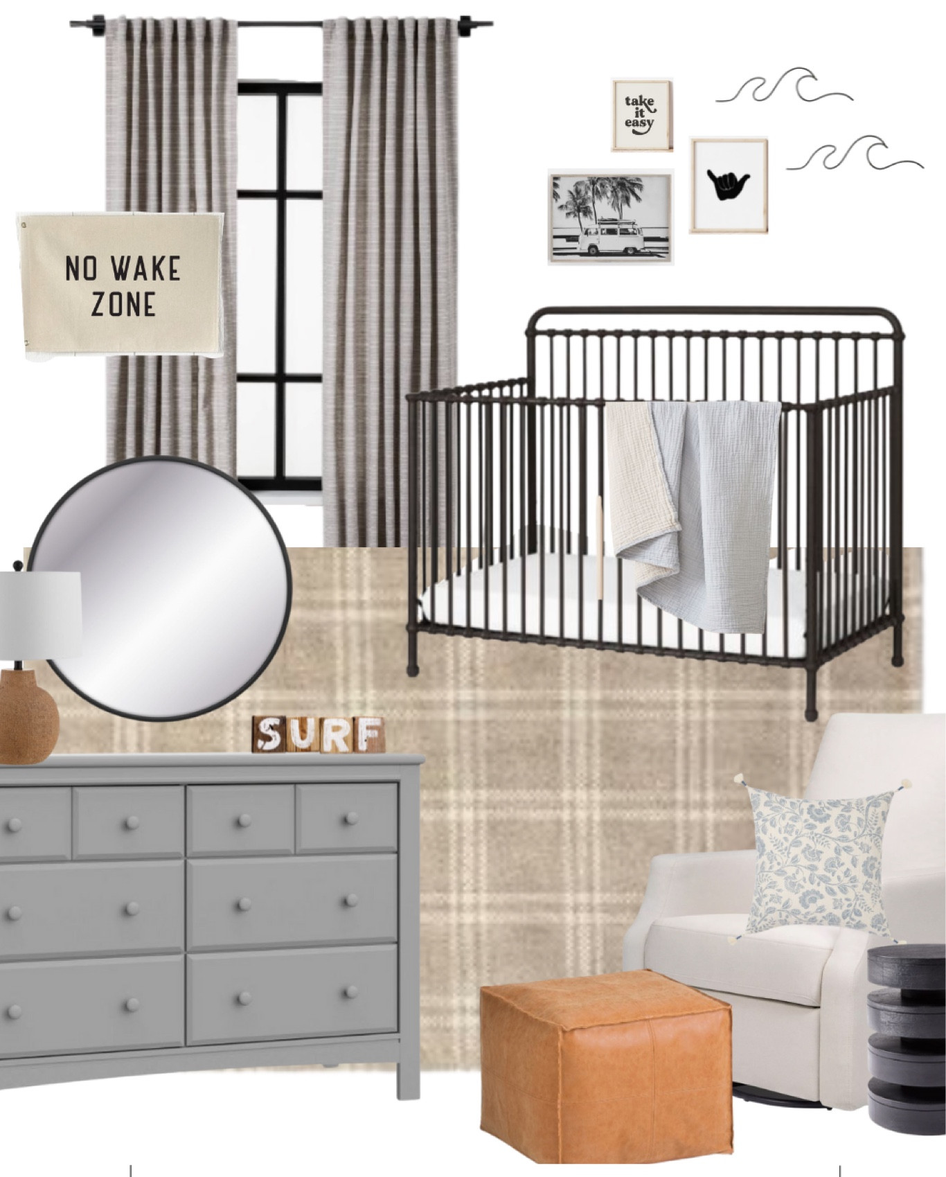 A modern surf themed nursery for the sweetest little boy 😍 

#babyboy #nursery #maternity #bumpfriendly 

Dresser, crib, glider, rug, curtains, ottoman, side table, mirror, lamp, blanket, throw pillow

#LTKkids #LTKbump #LTKbaby
