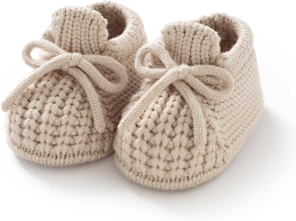 DovFanny Baby Booties Newborn Baby First Shoes Cozy Warm Knit Soft Booties for Toddler Infant Boy... | Amazon (US)