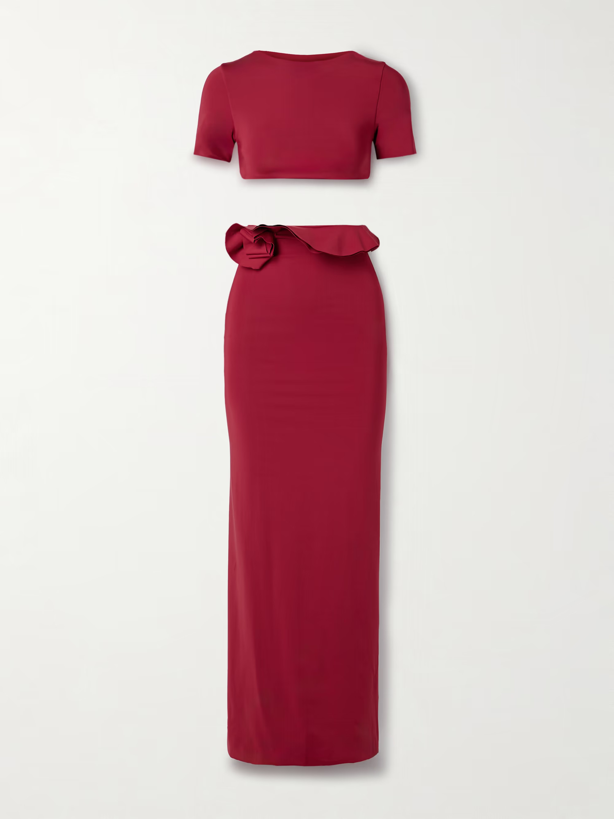 Cowan stretch-jersey T-shirt and ruffled maxi skirt set | NET-A-PORTER (US)