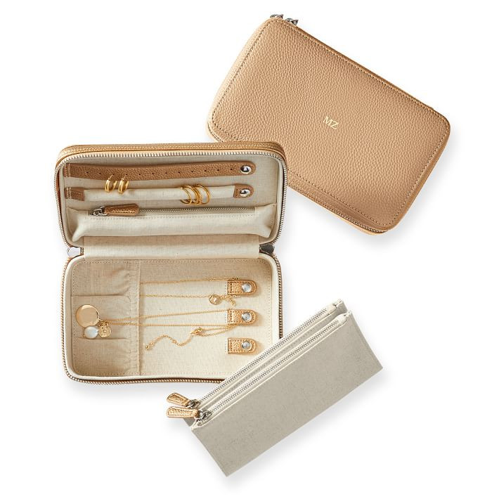 Medium Travel Jewelry Case, Foil Debossed | Mark and Graham