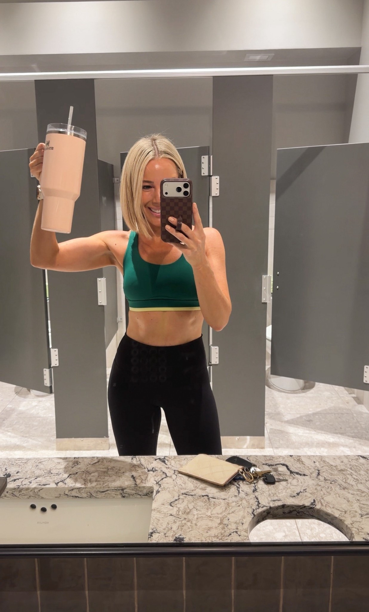 Sports bra fits true to size  great quality can’t believe it’s only $15 and my favorite Lulu leggings 

#LTKActive #LTKOver40 #LTKfitnessgoals