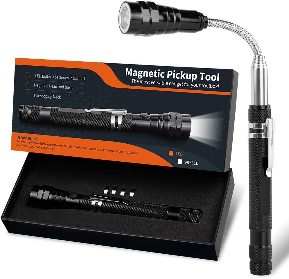 LED Magnetic Pickup Tool, Christmas Stocking Stuffers Gifts for Men Cool Stuff Gadgets, Telescopi... | Amazon (US)
