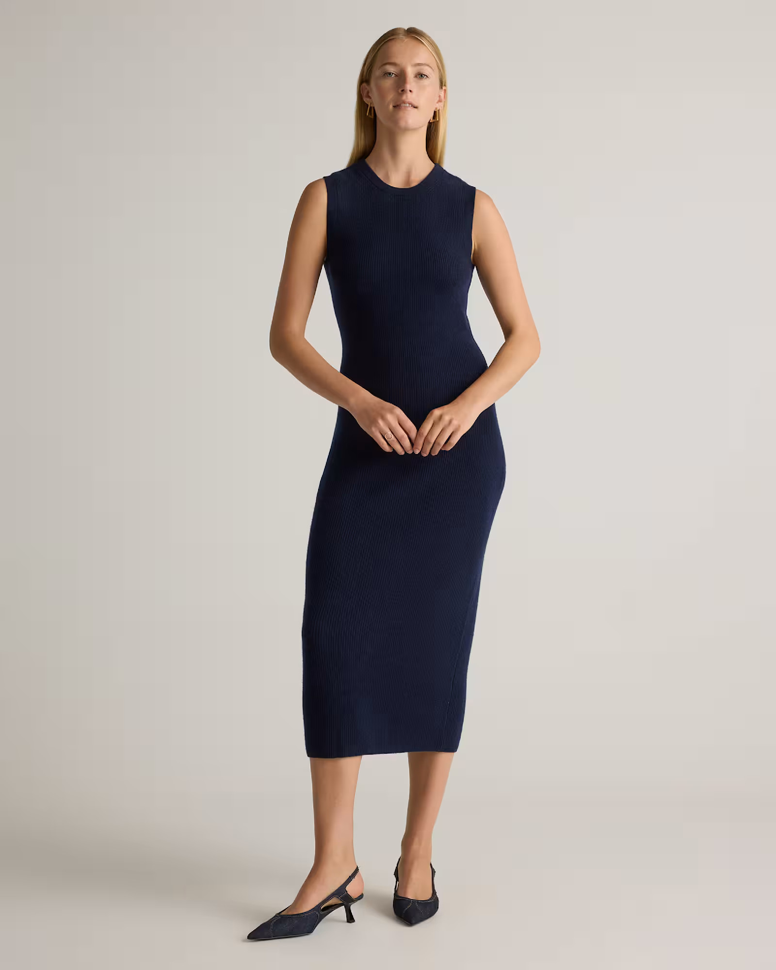Mongolian Cashmere Sleeveless Midi Sweater Dress | Quince