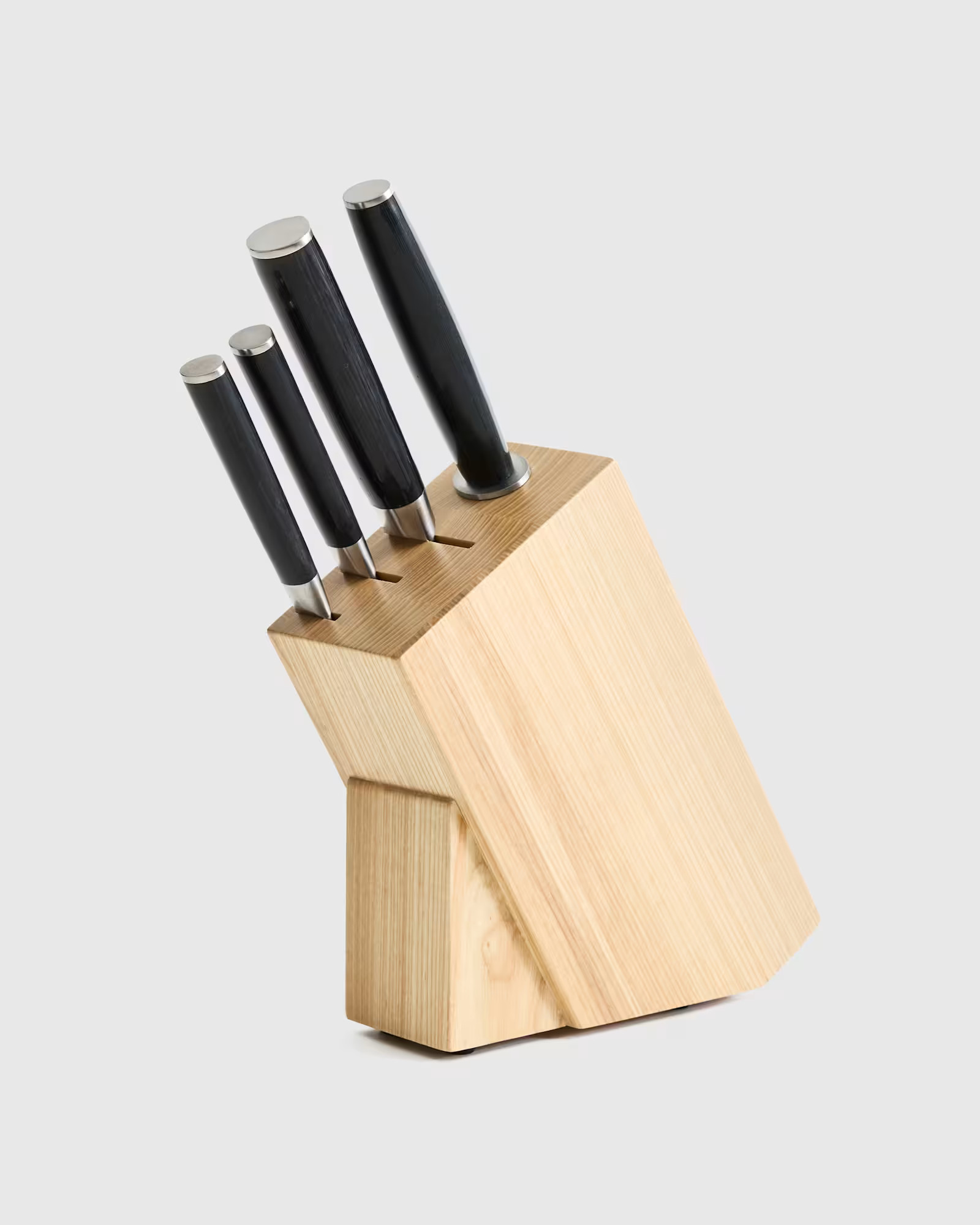 Essential Japanese Damascus Steel Knife Set + Block | Quince