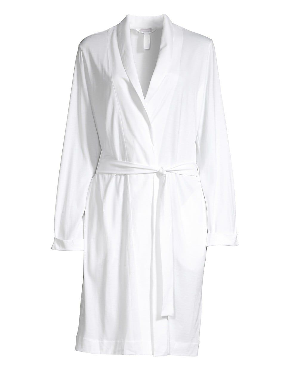 Hanro Women's Cotton Robe - White - Size XL | Saks Fifth Avenue