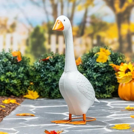 Gosuguu Decorative White Porch Goose Statue for Garden and Patio Outdoor Decor | Walmart (US)