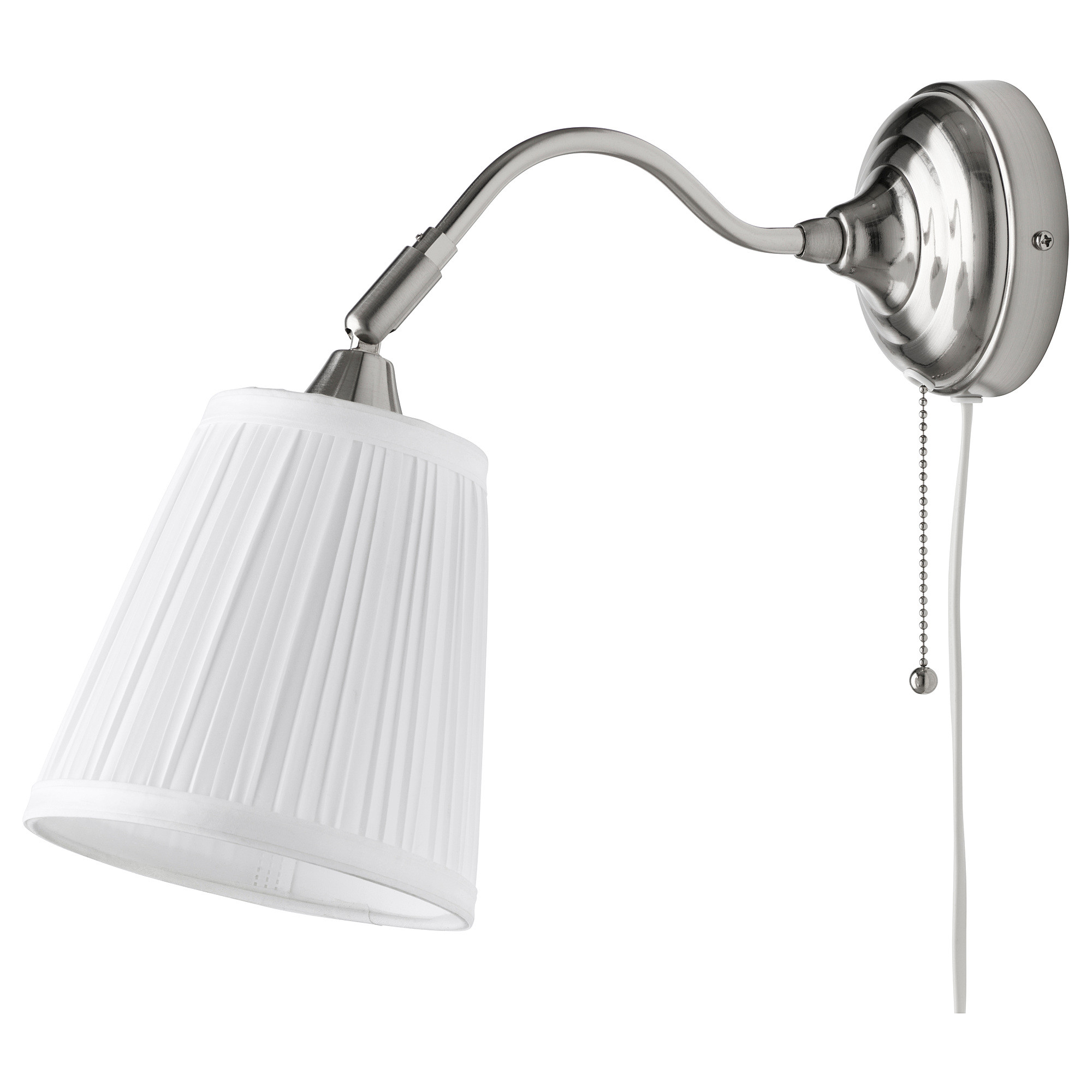 ÅRSTID Wall lamp, nickel plated/white | IKEA US