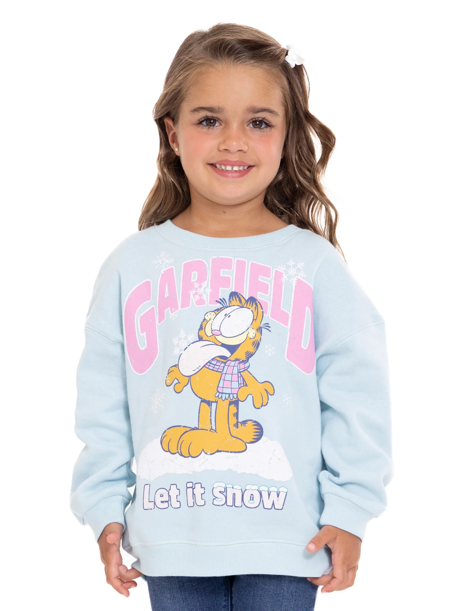 Garfield Toddler Girls Crewneck Sweatshirt, Sizes 12M-5T | Walmart (US)