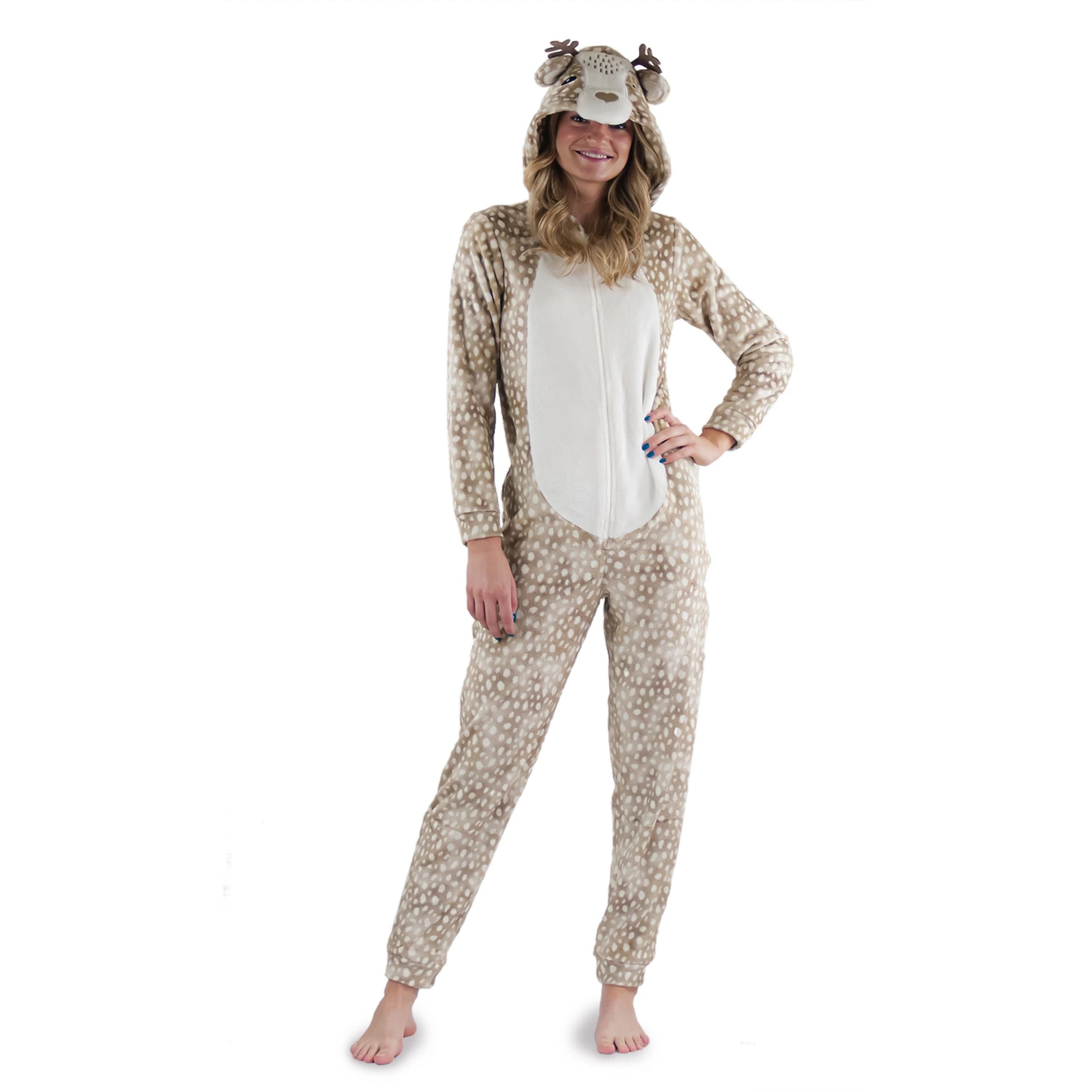 Women's Peace, Love & Dreams Reindeer One-Piece Pajamas | Kohl's