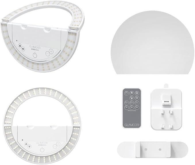 GLAMCOR Sunrise ECO Plus Pro Kit | Professional Portable and Foldable LED Ring Light (White) | Amazon (US)