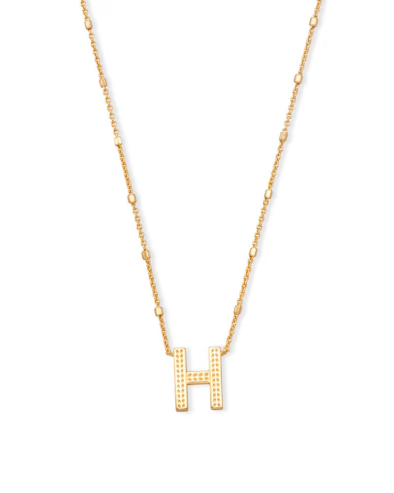 Letter H Pendant Necklace in Gold | Kendra Scott