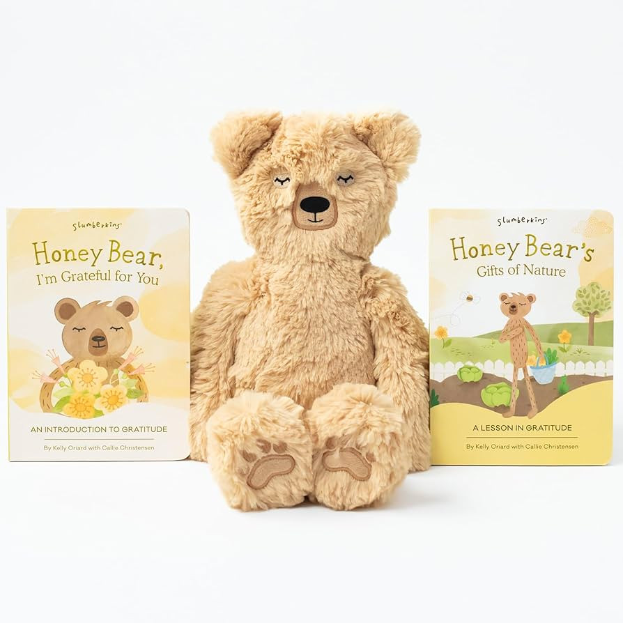 Slumberkins 14" Honey Bear Kin & 2 Board Books Complete Set Bundle | Promotes Gratitude, Respect ... | Amazon (US)