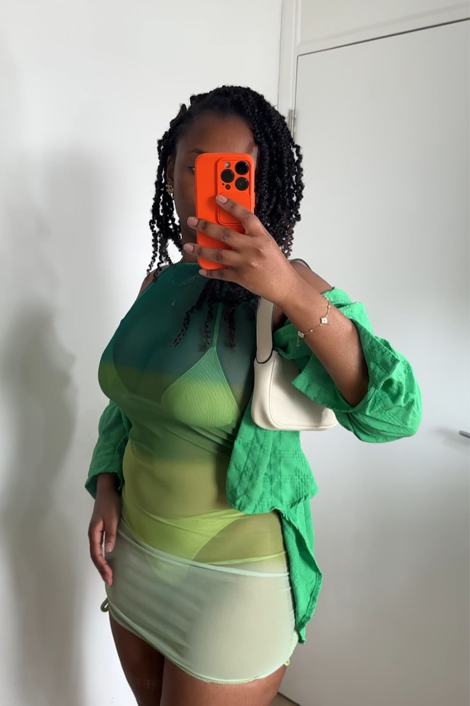 Boohoo Green Print Mesh Dress with Green Bikini and a Green Shirt  

| festival outfit ideas, beach outfit ideas, holiday vacation outfit 

#LTKSeasonal #LTKfit #LTKstyletip
