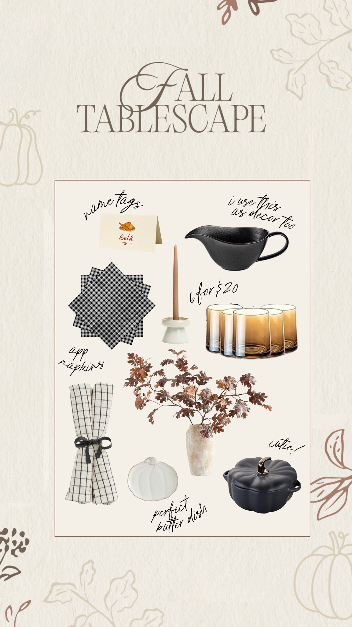 Fall tablescape for Thanksgiving / Friendsgiving🤎🍂 besttt time of year! Love adding a little something festive of course #thanksgiving #host #friendsgiving

#LTKSeasonal #LTKSaleAlert #LTKHoliday