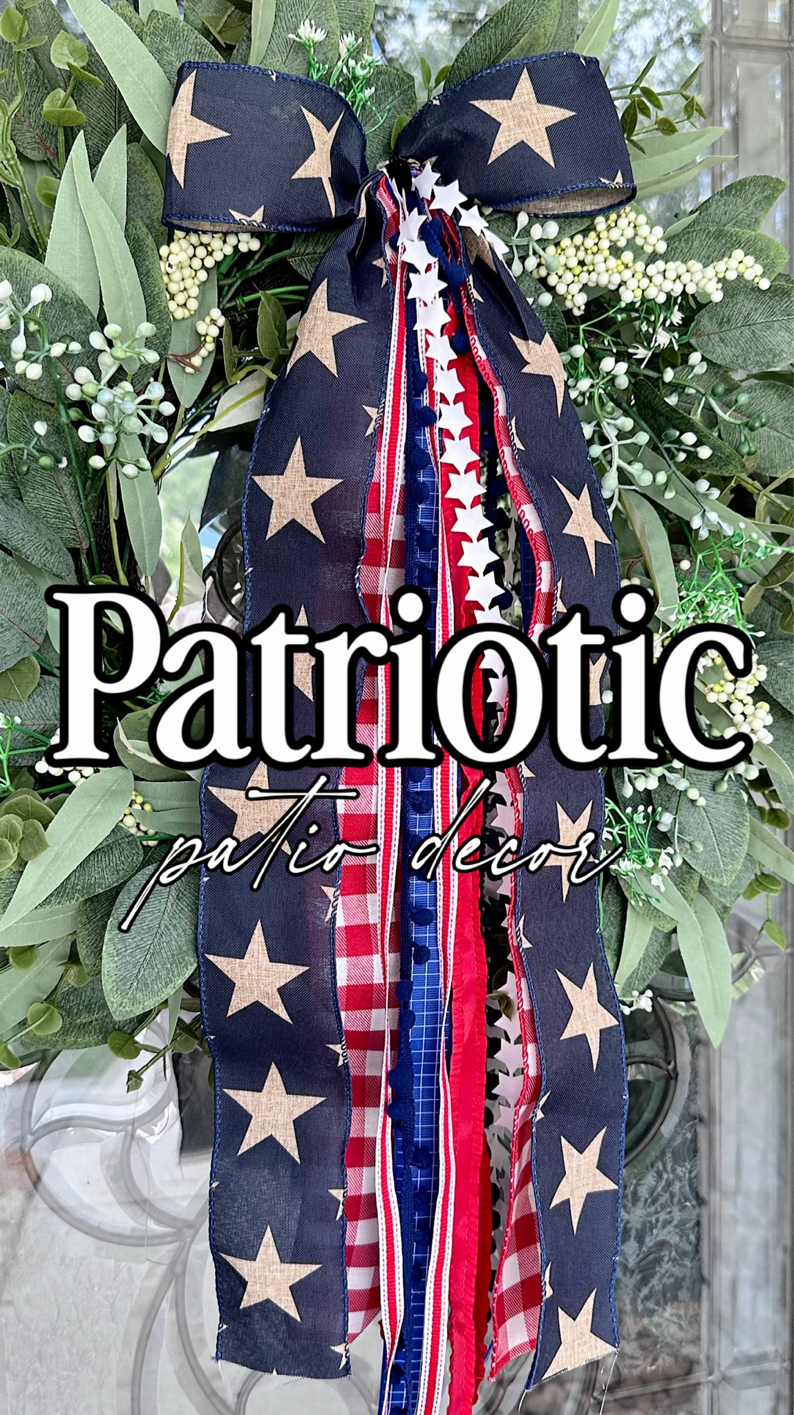 Memorial Day Weekend
Front Patio
4th of july decor
Fourth of july decor
Red white and blue
Americana
Wreath
Patio decor


#LTKSeasonal #LTKHome