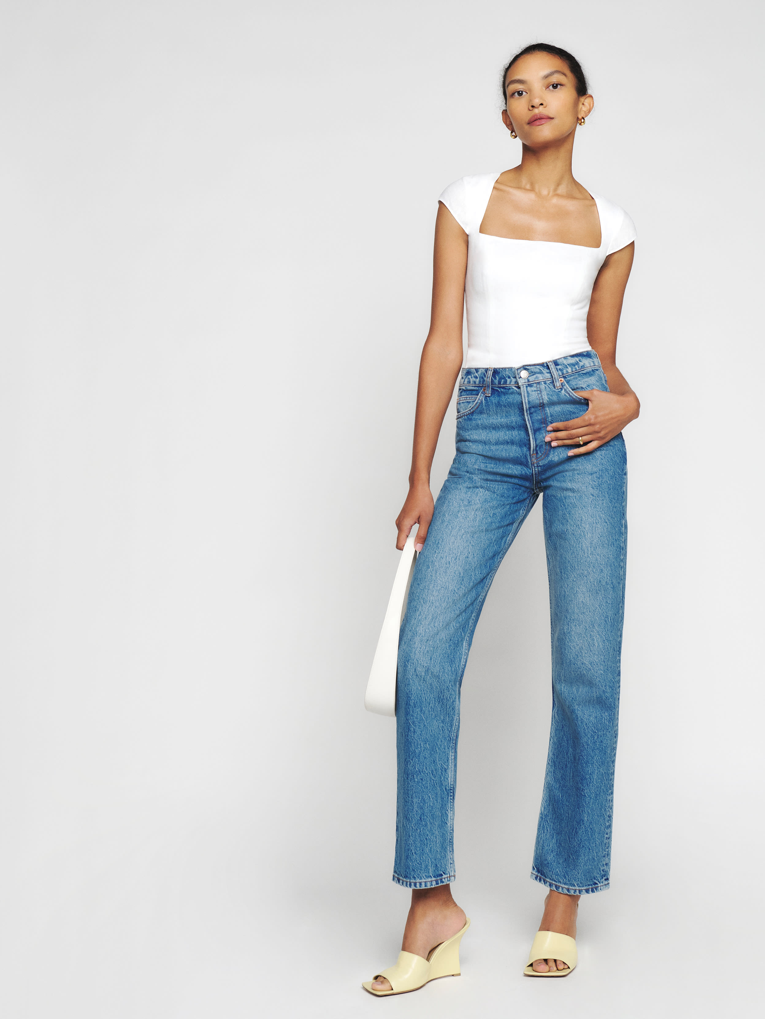 Cora Linen Top | Reformation (Global)