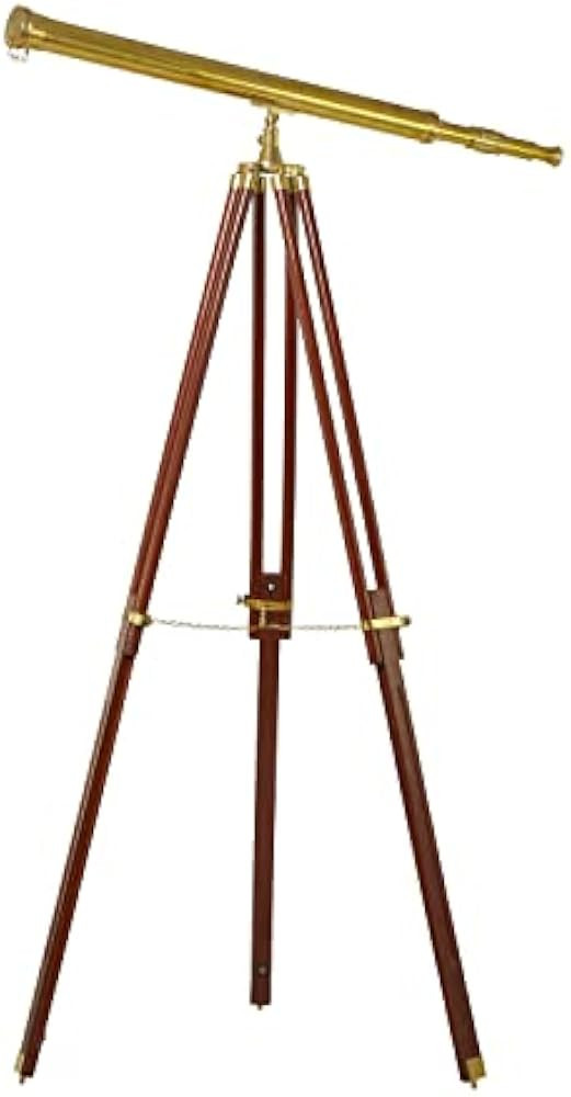 Deco 79 Brass Telescope Telescope, 39" x 23" x 59", Brass | Amazon (US)