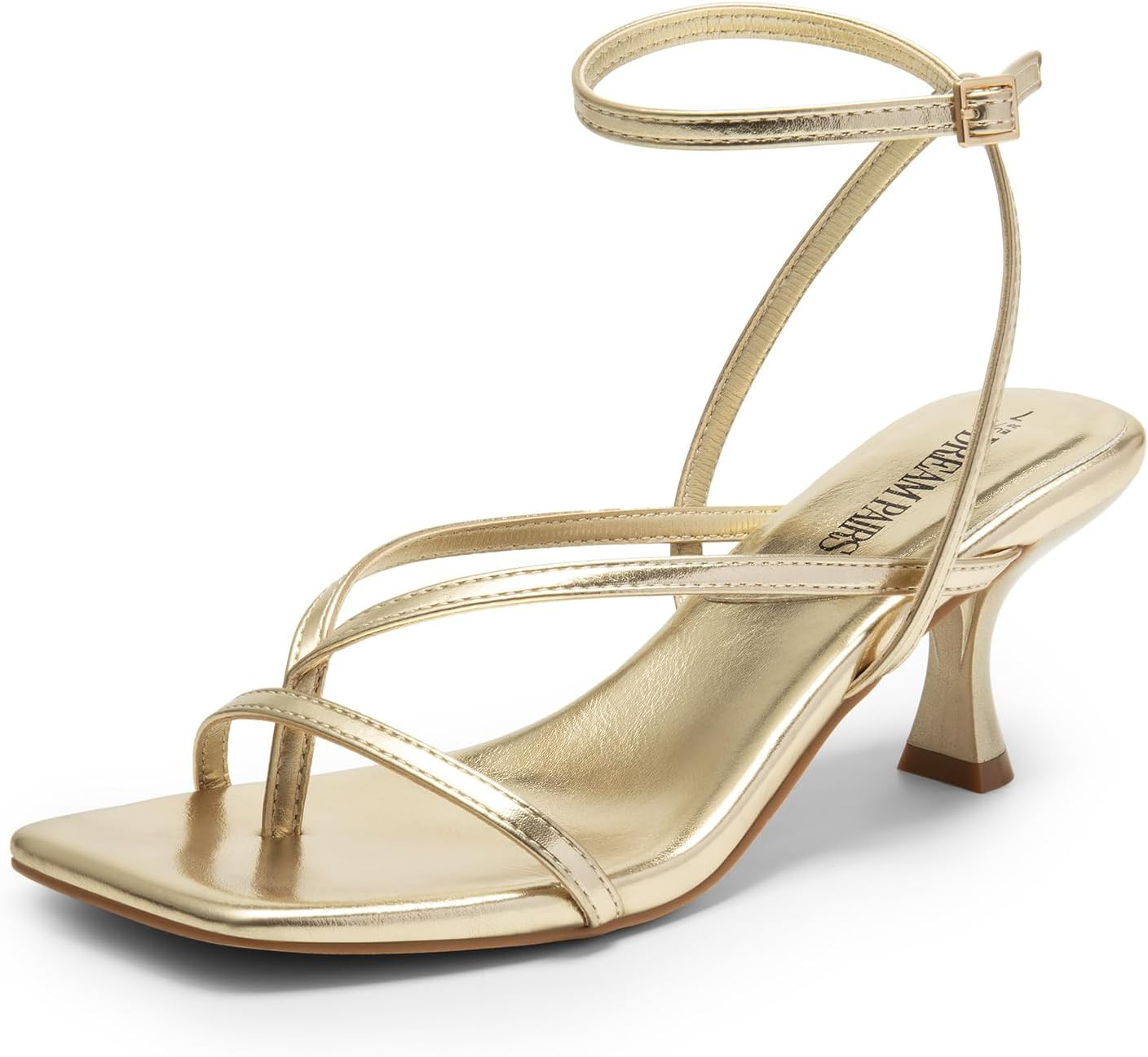 DREAM PAIRS Women's Dressy Thong Kitten Heel Sandals | Amazon (US)
