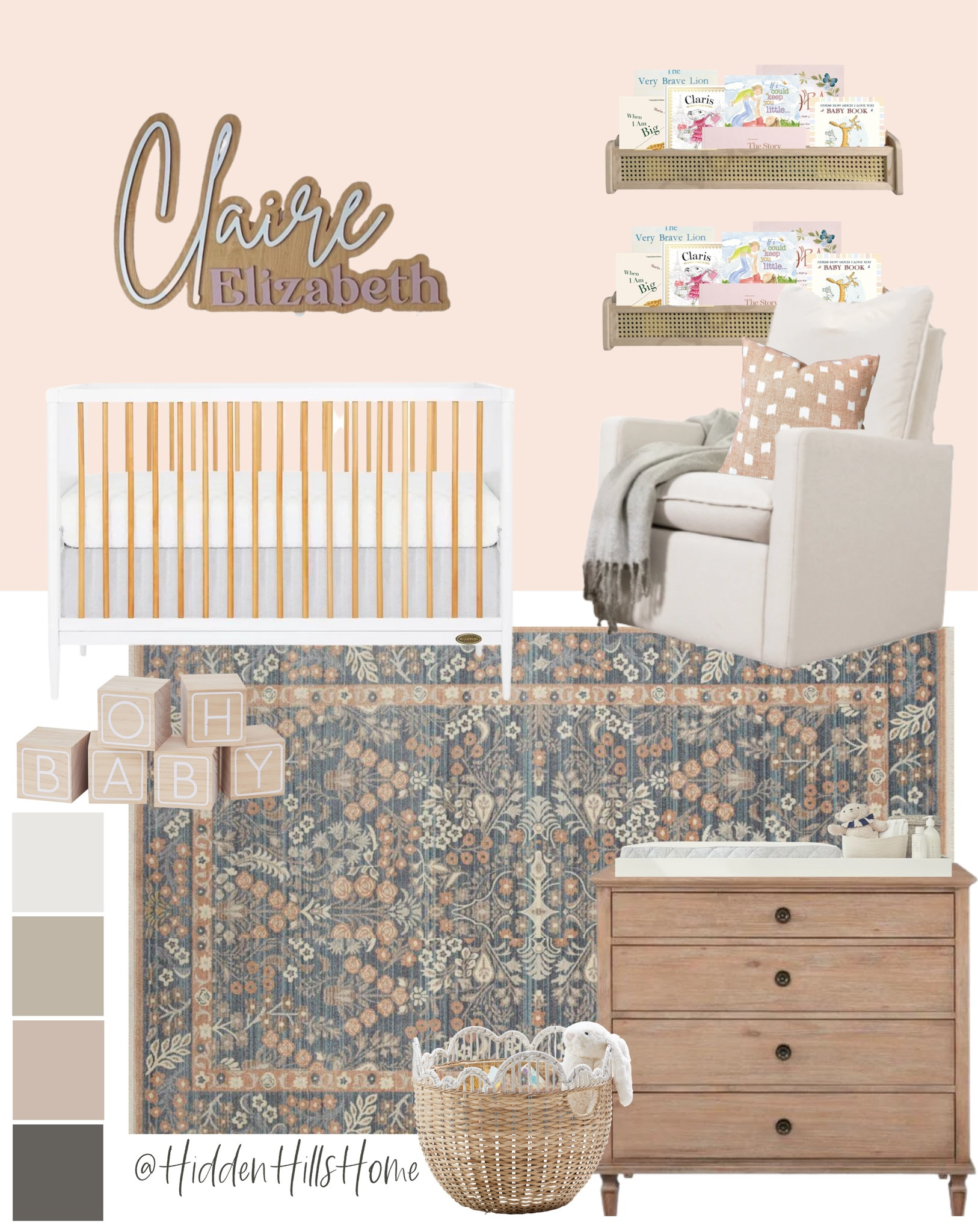 Nursery decor, home decor, nursery ideas, baby girl room, nursery rug, crib, glider, nursery Inspo #nursery #homedecor #baby

#LTKhome #LTKsalealert #LTKbaby